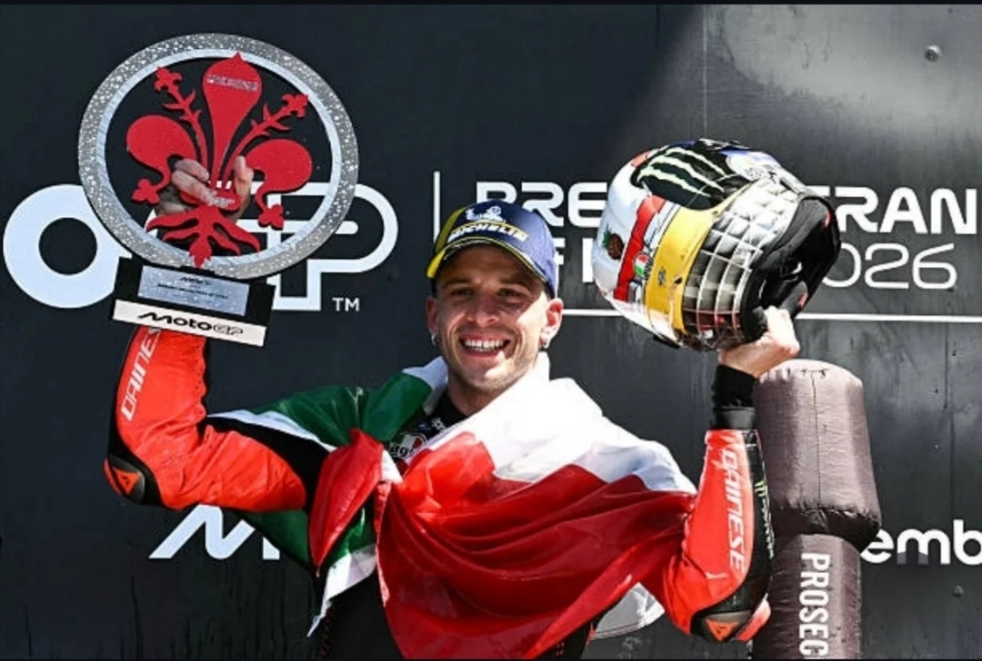 Bezzecchi Tak Terbendung, Kemenagan Perdana Aprilia di MotoGP Italia