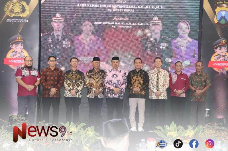 FOTO: Acara Kenal Pamit Kapolres Madiun yang berlangsung di Pendopo Muda Graha, @by_News9.id