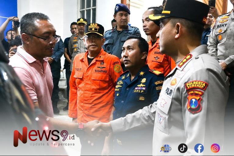 FOTO: Kapolresta Sumenep, Kombes Pol. Ariek Indra Sentanu, saat memberangkatkan empat korban KMP Mutiara Sentosa 2. @by_News9.id