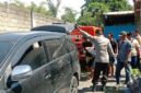 FOTO: Pria terduga pelaku saat diamankan aparat kepolisian. @by_News9.id