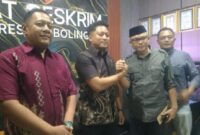 FOTO: Kasat Reskrim Polres Probolinggo AKP I Made Kembar Mertadana   brsama Aliansi Masyarakat Sae Patenang. @by_News9.id