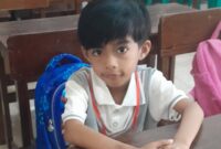 FOTO: Ade Dimas Reigananda Al Jabbar, siswa TK B Pembina Negeri Kabupaten Sumenep,@by_News9.id