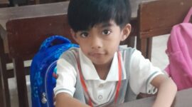 FOTO: Ade Dimas Reigananda Al Jabbar, siswa TK B Pembina Negeri Kabupaten Sumenep,@by_News9.id
