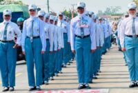 FOTO: Peserta Putri Madrasah Aliyah Negeri (MAN) Lumajang Kampus 2. @by_News9.id