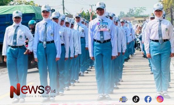 FOTO: Peserta Putri Madrasah Aliyah Negeri (MAN) Lumajang Kampus 2. @by_News9.id
