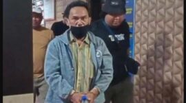 FOTO: Andik terduga Saat digelandang ke Mapolres Lumajang. @by_News9.id