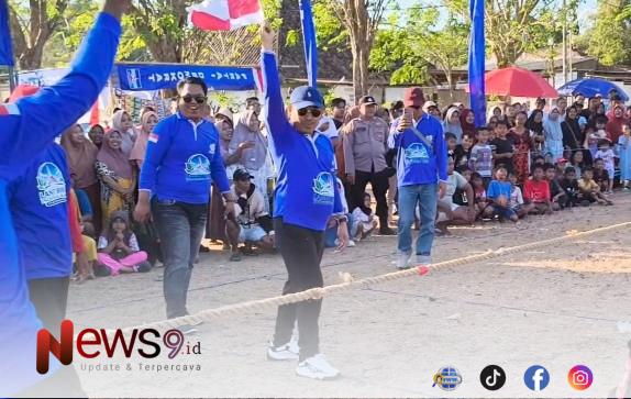 FOTO: Ketua DPC Partai Demokrat Kabupaten Sumenep, H. Indra Wahyudi, saat membuka lomba rakyat. @by_News9.id