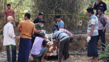 FOTO: Penemuan sesosok mayat perempuan dalam kondisi terbakar. @by_News9.id