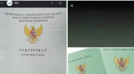 FOTO: Sertifikat hasil program Pendaftaran Tanah Sistematis Lengkap (PTSL). @by_News9.id