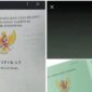 FOTO: Sertifikat hasil program Pendaftaran Tanah Sistematis Lengkap (PTSL). @by_News9.id