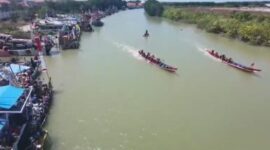 FOTO: Arena lomba dayung saat perayaan HUT ke-81 RI, @by_News9.id