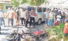 Motor Pembawa BBM Meledak Usai Tabrakan di Palengaan