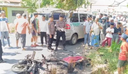 Motor Pembawa BBM Meledak Usai Tabrakan di Palengaan