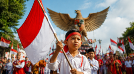 FOTO: (ilustrasi) Karnaval HUT RI di Kecamatan Batang-Batang. @by_News9.id