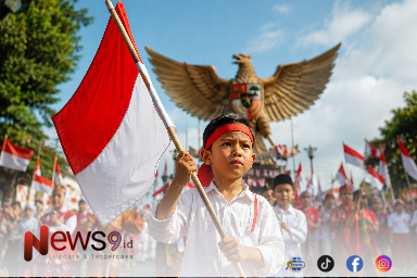 FOTO: (ilustrasi) Karnaval HUT RI di Kecamatan Batang-Batang. @by_News9.id