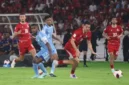 FOTO: Skuad Garuda saat melawan Singapura pada laga Grup A. @by_News9.id