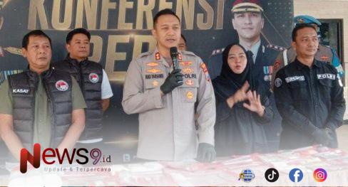 FOTO: Konferensi pers  sejumlah tersangka pengedar narkoba  kegiatan operasi “Tumpas Narkoba tahun 2026”, @by_News9.id