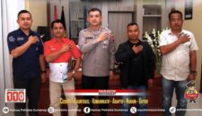 FOTO: Ketua PWRI Jawa Timur (dua dari kiri), dalam kunjungan dengan Kapolresta Sumenep, (dua dari kanan). @by_News9.id