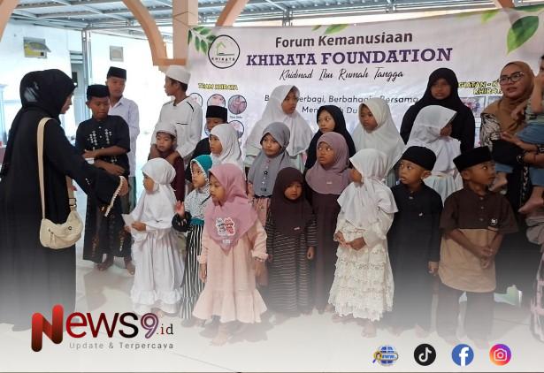 FOTO: Kegiatan rutin bulanan kenduri manis Khirata Foundation. @by_News9.id