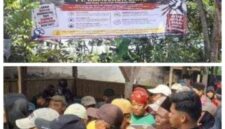 FOTO: Pemasangan Bener somasi masyarakat petani 3 desa kec .Randuagong. @by_News9.id