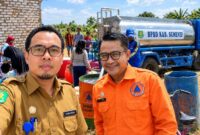 FOTO: Kepala Pelaksana (Kalaksa) BPBD Sumenep, Kamiluddin,  (kiri) bersama Kabid Pencegahan dan Kesiapsiagaan BPBD Sumenep, Moh. Ilyas, (kanan). @by_News9.id