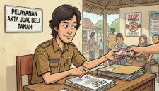 FOTO: (ilustrasi) Pengurusan dokumen pertanahan, Akta Jual Beli/sertifikat. @by_News9.id