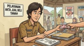 FOTO: (ilustrasi) Pengurusan dokumen pertanahan, Akta Jual Beli/sertifikat. @by_News9.id