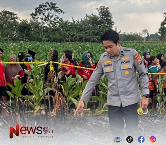 FOTO: Petugas telah mengamankan pasang garis police lokasi dan melakukan pemeriksaan awal di TKP. @by_News9.id