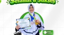 FOTO: Syahra Nastiti Ramadhani, siswi kelas VIII SMP Integral Luqman Al-Hakim Sumenep, @by_News9.id