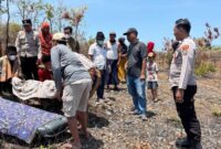 FOTO: Penemuan seorang perempuan dalam kondisi meninggal dunia di area tanah tegal. @by_News9.id