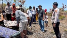 FOTO: Penemuan seorang perempuan dalam kondisi meninggal dunia di area tanah tegal. @by_News9.id
