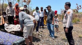 FOTO: Penemuan seorang perempuan dalam kondisi meninggal dunia di area tanah tegal. @by_News9.id
