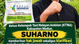 FOTO: Suharno, Ketua Kelompok Tani Nelayan Andalan (KTNA) Kabupaten Madiun, @by_News9.id
