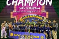 FOTO: Spanetsa FC, tim futsal SMP Negeri 3 Sampang, @by_News9.id