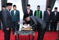 FOTO: Pelantikan empat Pejabat Pimpinan Tinggi Pratama Pemkab Sumenep. @by_News9.id