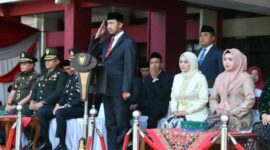 FOTO: Bupati Sumenep Achmad Fauzi Wongsojudo saat mengikuti upacara peringatan Hari Kesaktian Pancasila. @by_News9.id