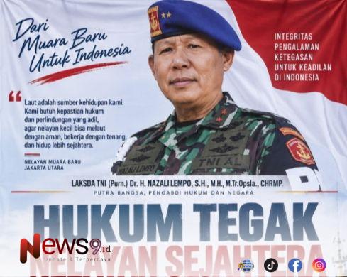FOTO: Laksda TNI (Purn.) Dr. H. Nazali Lempo, S.H., M.H., M.Tr.Opsla., CHRMP. @by_News9.id