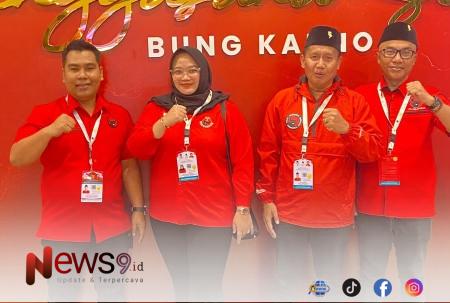 FOTO: Anggota DPRD Fraksi PDI P Kabupaten Sampang Imam Buchori Muslim, S.Pd., Suhuvil Mukarromah, Hakam, S.Hum., Iwan Effendi. @by_News9.id
