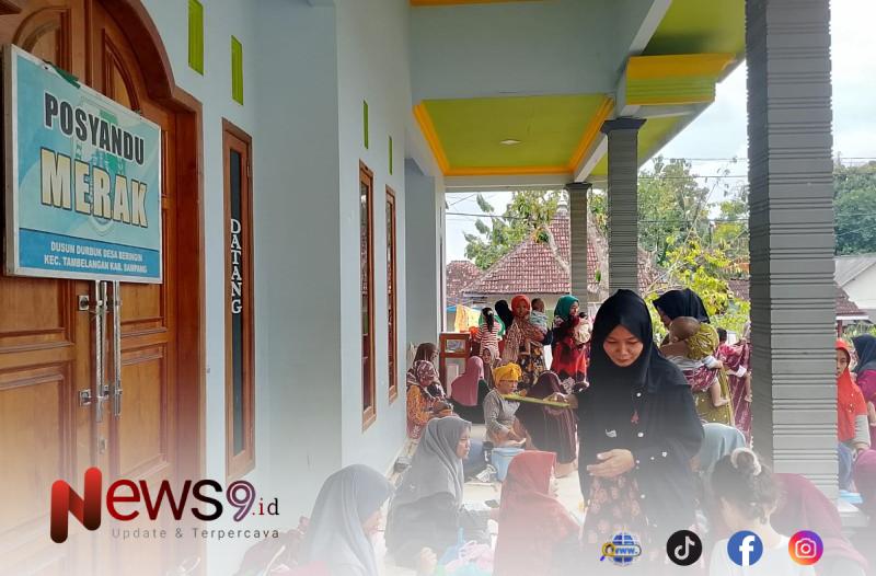 FOTO: Pelayanan kesehatan dasar masyarakat melalui kegiatan rutin Pos Pelayanan Terpadu (Posyandu). @by_News9.id