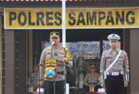FOTO: Kapolres Sampang AKBP Anang Hardiyanto saat memimpin Apel. @by_News9.id