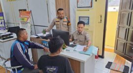FOTO: Korban Pengroyokan membuat laporan di Polres Probolinggo. @by_News9.id