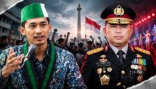 FOTO: (AI) M. Shohir, Ketua Badko HMI Jatim Bidang Perguruan Tinggi, Kemahasiswaan, dan Kepemudaan (PTKP), (kanan), bersama Kapolda Jawa Timur, @by_News9.id