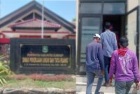 FOTO: Keluarga korban dan beberapa sakasi saat memenuhi panggilan Polresta Sumenep. @by_News9.id