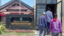FOTO: Keluarga korban dan beberapa sakasi saat memenuhi panggilan Polresta Sumenep. @by_News9.id