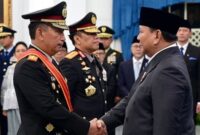 FOTO: Presiden Prabowo Subianto pada pelantikan 18 pejabat negara di Istana Negara, Jakarta, @by_News9.id