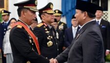 FOTO: Presiden Prabowo Subianto pada pelantikan 18 pejabat negara di Istana Negara, Jakarta, @by_News9.id
