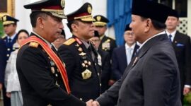 FOTO: Presiden Prabowo Subianto pada pelantikan 18 pejabat negara di Istana Negara, Jakarta, @by_News9.id